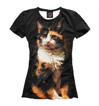 Женская футболка Ситцевая кошка
