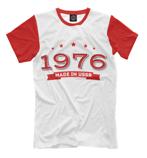 Мужская футболка с изображением Made in 1976 USSR цвета Молочно-белый