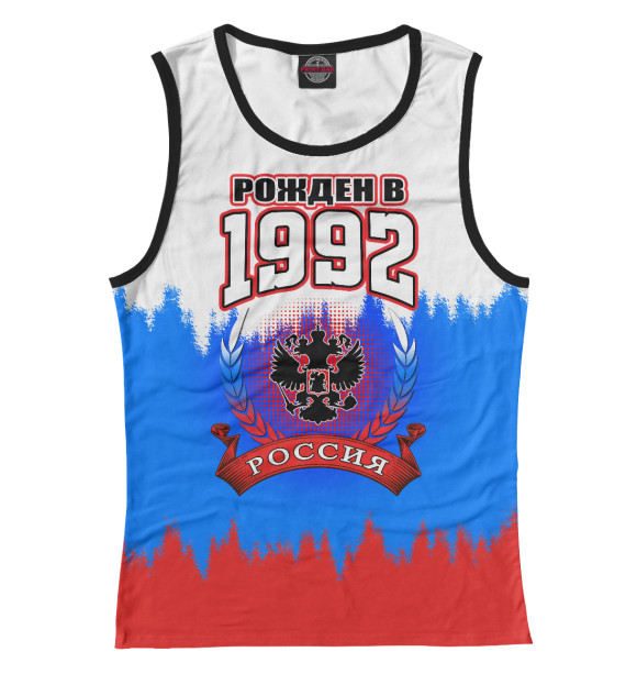 Женская майка с изображением 1992 цвета Белый