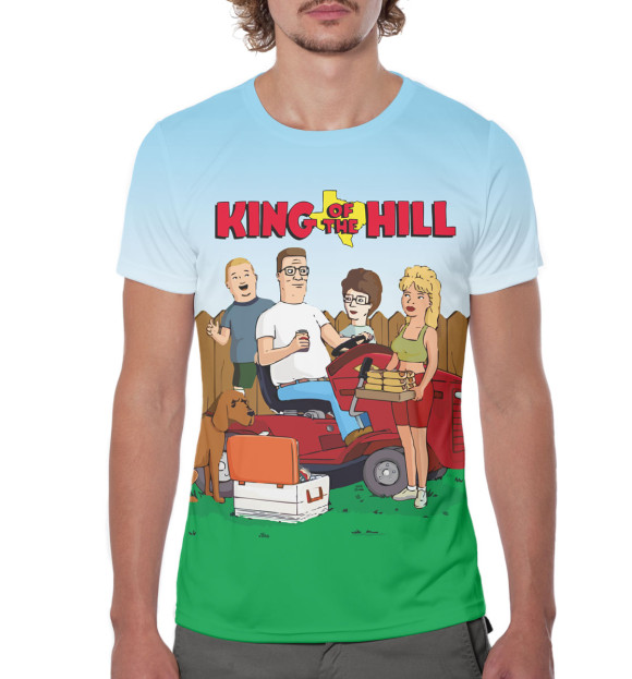 Мужская футболка с изображением King of the Hill цвета Белый
