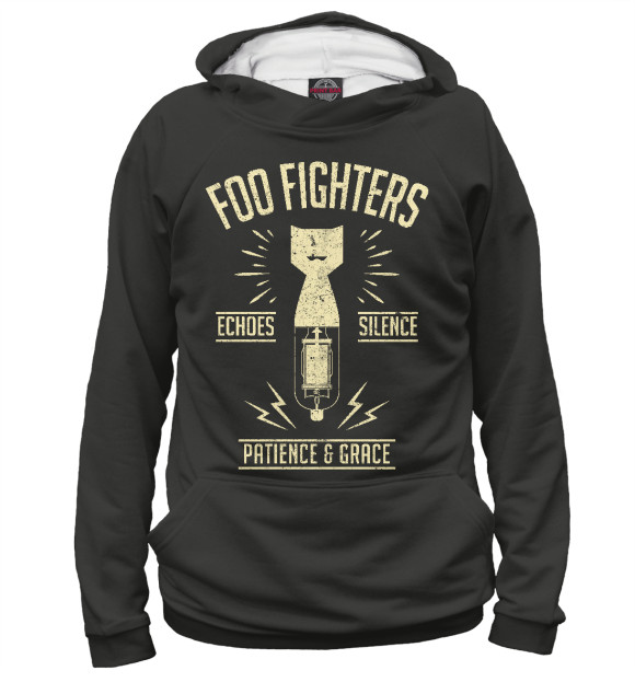Женское худи с изображением Foo Fighters цвета Белый