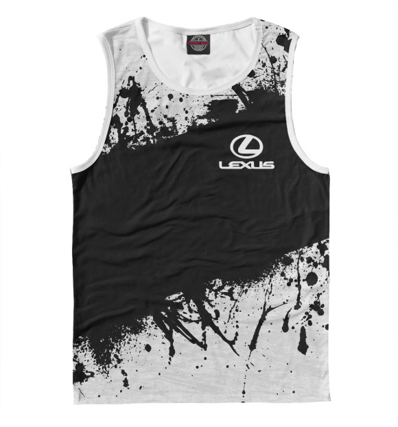 Мужская майка с изображением Lexus sport цвета Белый