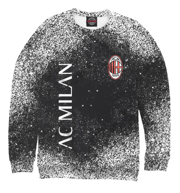 Свитшот для девочек с изображением AC Milan - туман мелких красок цвета Белый