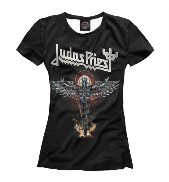 Женская футболка с изображением Judas Priest цвета Белый