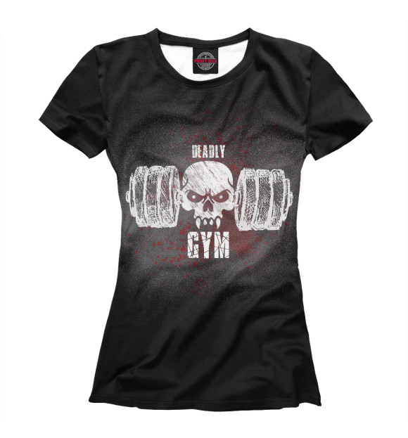 Женская футболка с изображением Deadly GYM II цвета Белый