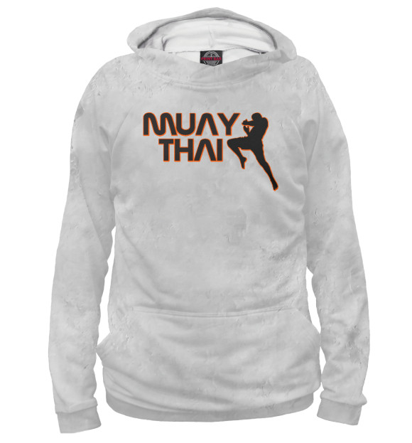 Женское худи с изображением Muay Thai цвета Белый