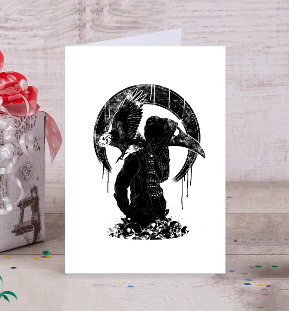 Открытка с притом Plague doctor цвета Белый Открытка с изображением Plague doctor цвета Белый