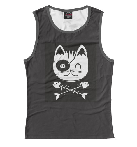 

Майки Print Bar, Белый, Кот пират