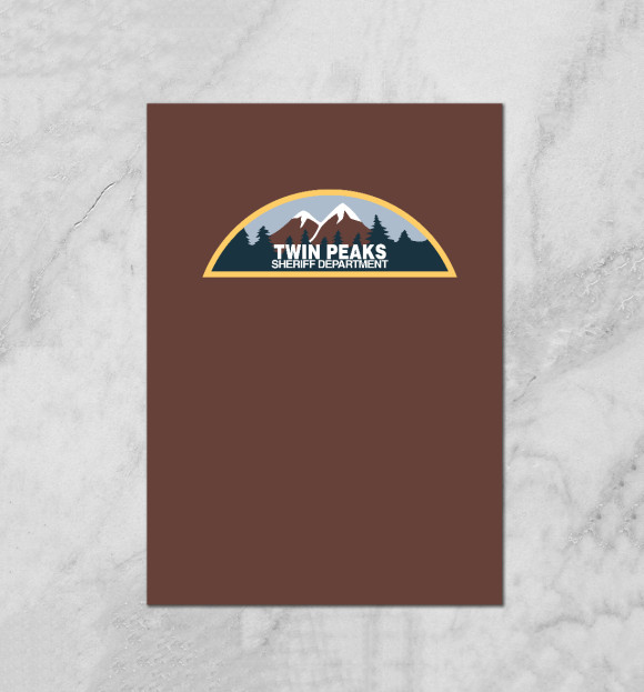 Плакат с изображением Twin Peaks Sheriff Department цвета Белый