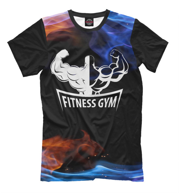 Футболка для мальчиков с изображением Fitness Gym цвета Черный