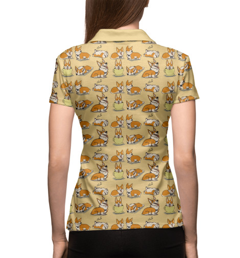 

Поло Print Bar, Белый, Welsh Corgi Team