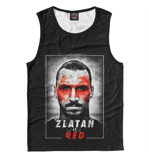 Майка для мальчика с изображением Zlatan is Red цвета Белый