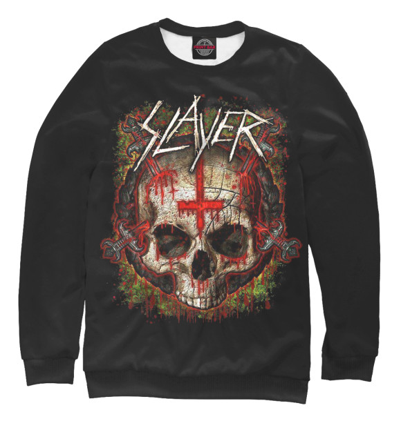 Свитшот для девочек с изображением Slayer цвета Белый