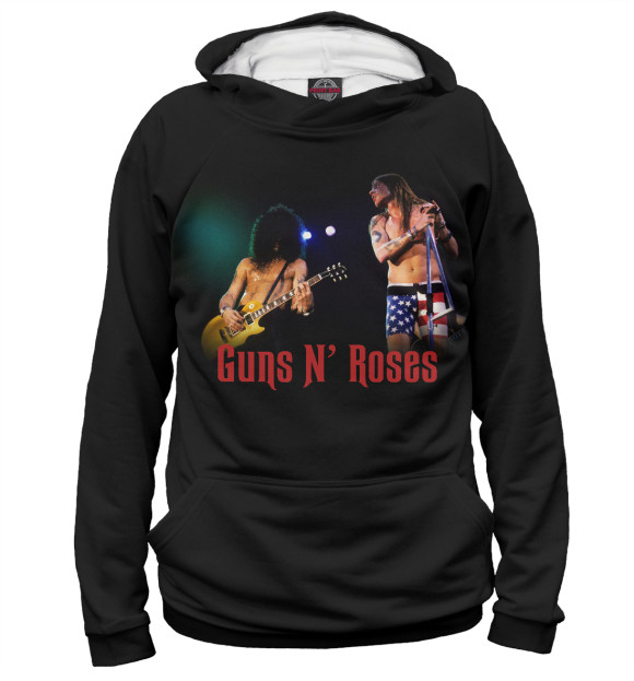 Мужское худи с изображением Guns N’ Roses цвета Белый