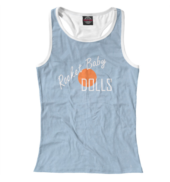 Женская майка-борцовка с притом Muse цвета Белый Женская майка-борцовка с изображением Muse цвета Белый