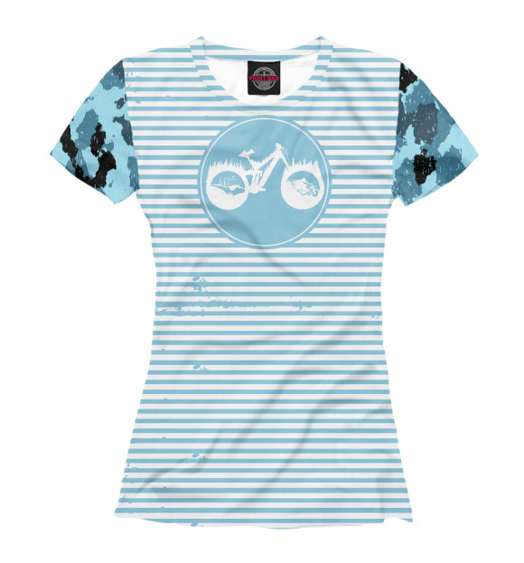 Женская футболка с изображением MTB Bike цвета Белый