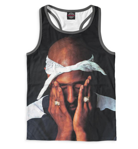 

Майки борцовки Print Bar, Белый, 2Pac