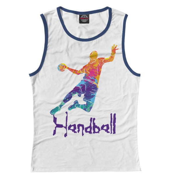 Майка для девочки с изображением Handball цвета Белый