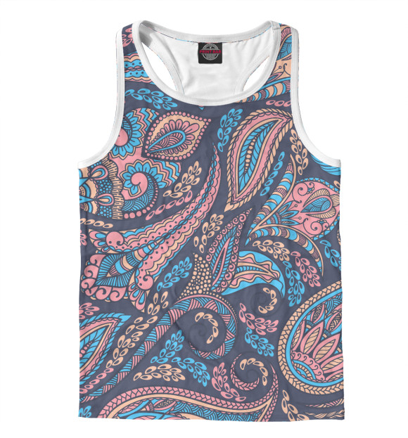 Мужская майка-борцовка с изображением Абстракция цвета Белый