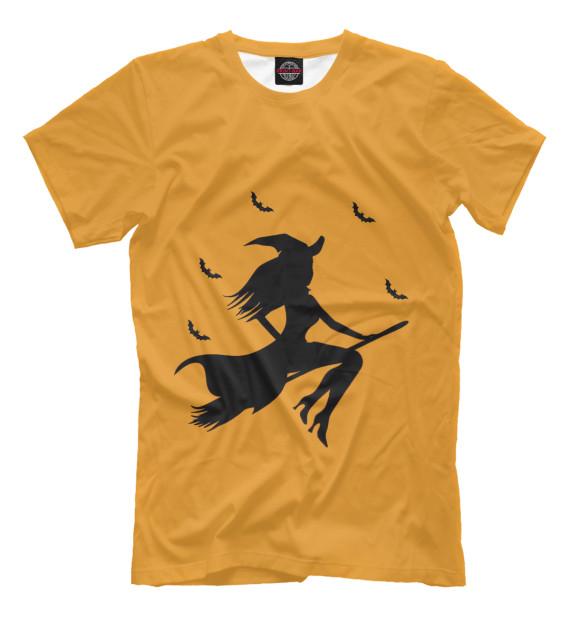 Мужская футболка с изображением Witch цвета Темно-бежевый