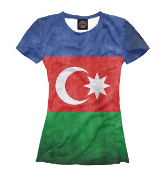 Женская футболка Флаг Азербайджана