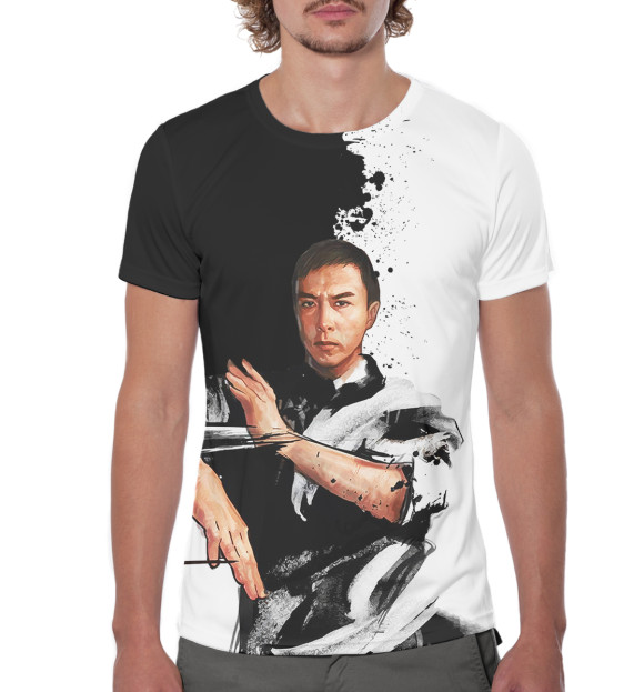 Мужская футболка с изображением Шаолинь цвета Белый