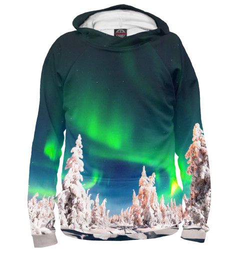 

Худи Print Bar, Белый, Северное сияние