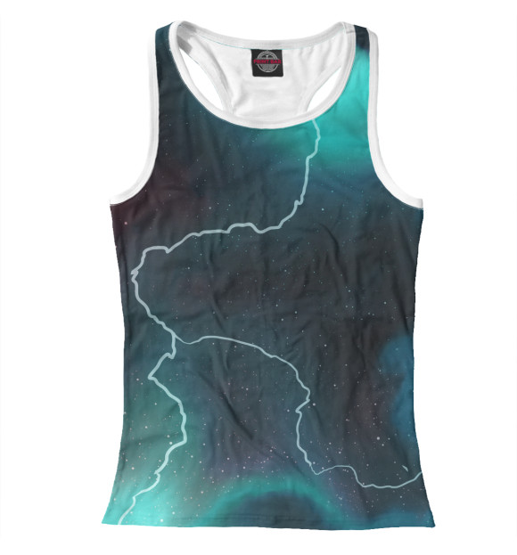 Женская майка-борцовка с изображением Молния цвета Белый