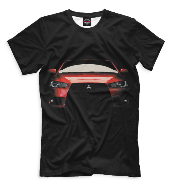 Мужская футболка с изображением Mitsubishi цвета Черный