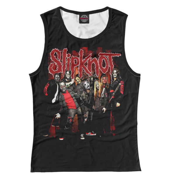 Майка для девочки с изображением Slipknot цвета Белый