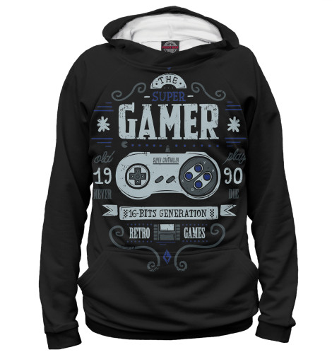 

Худи Print Bar, Белый, Gamer
