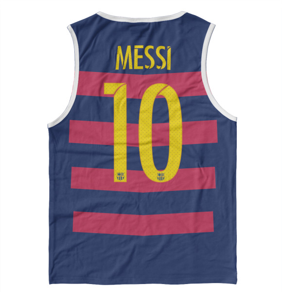 Майка для мальчика с изображением FC Barcelona Messi 10 цвета Белый