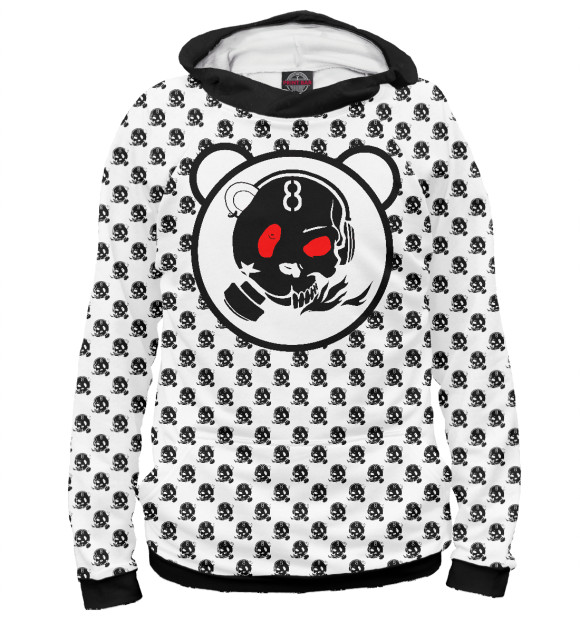 Мужское худи с изображением Jolly Roger цвета Белый