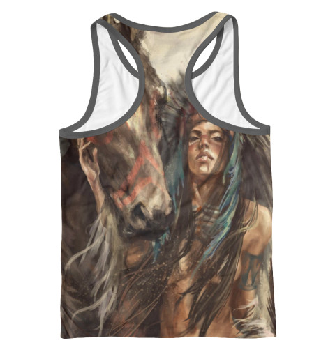 

Майки борцовки Print Bar, Белый, Индейская воительница