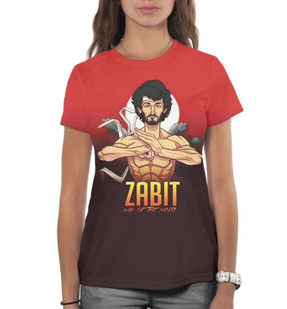 Женская футболка с изображением Забит Магомедшарипов цвета Белый