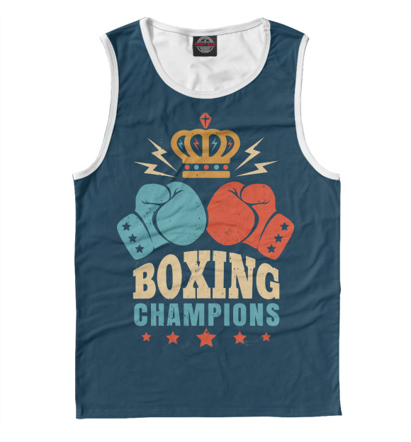 Майка для мальчика с изображением Boxing цвета Белый