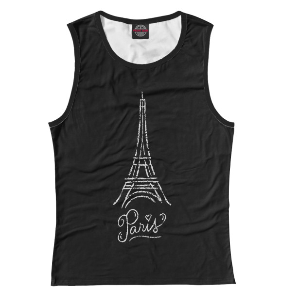 Майка для девочки с изображением Париж (Франция) цвета Белый