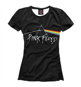 Футболка для девочек Pink Floyd: Пинк Флойд лого и радуга