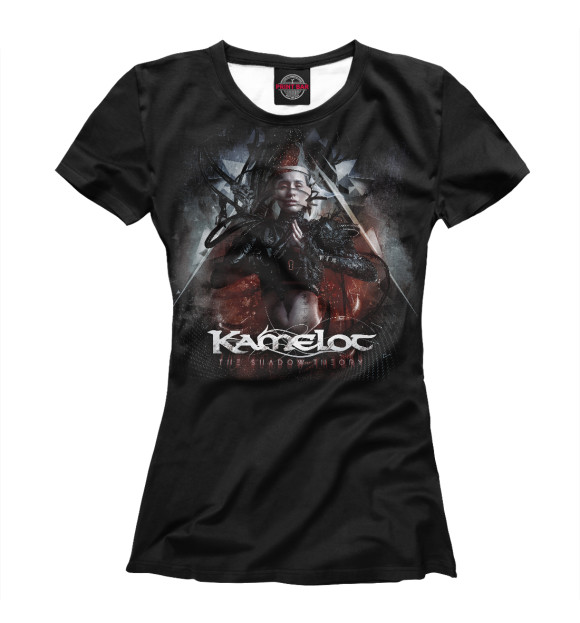 Футболка для девочек с изображением Kamelot цвета Белый