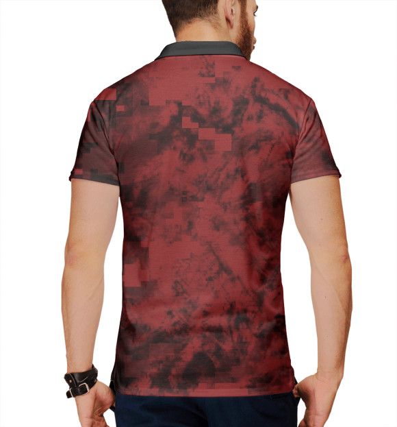 Мужское поло с притом Камуфляжные краски цвета Белый Мужское поло с изображением Камуфляжные краски цвета Белый