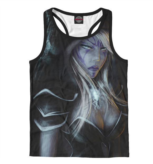 Мужская майка-борцовка с изображением Дота цвета Белый