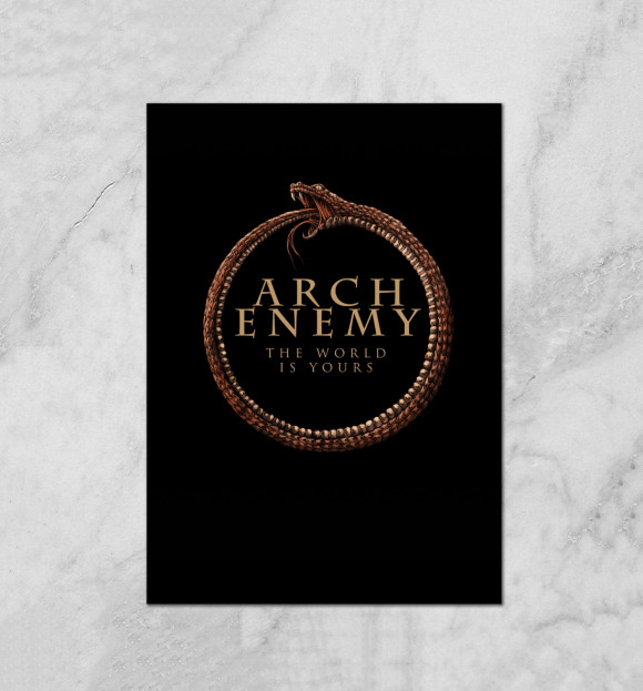 Плакат с притом Arch Enemy цвета Белый Плакат с изображением Arch Enemy цвета Белый