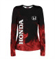 Женский лонгслив Honda red fire