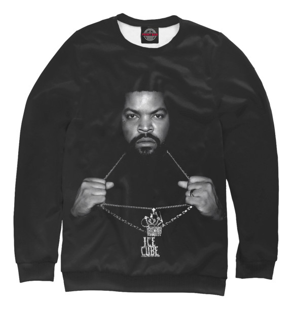 Свитшот для мальчиков с изображением Ice Cube цвета Белый