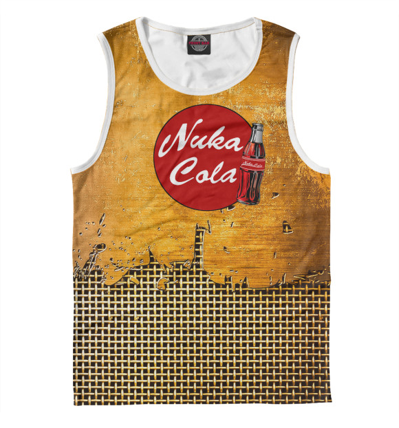 Майка для мальчика с изображением Nuka-Cola Red цвета Белый