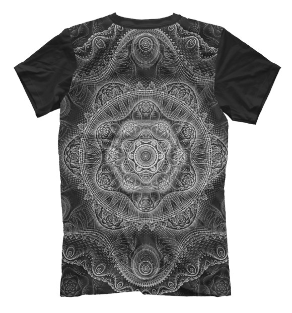 Мужская футболка с изображением Mandala цвета Белый
