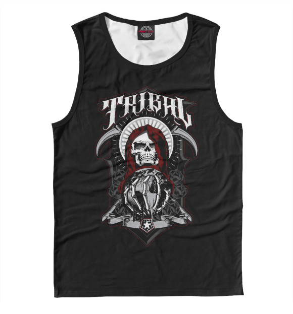 Майка для мальчика с изображением Tribal Gear цвета Белый