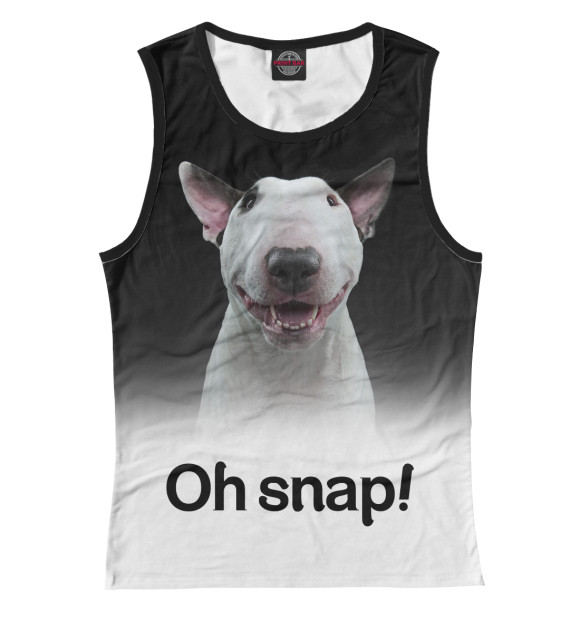 Майка для девочки с изображением Oh snap! цвета Белый