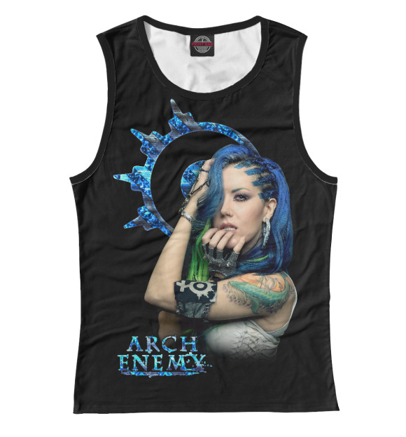 Майка для девочки с изображением Arch Enemy цвета Белый