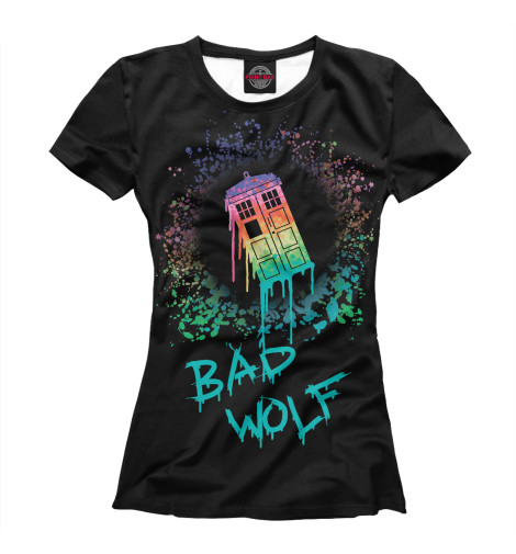 Футболки Print Bar, Белый, Bad wolf